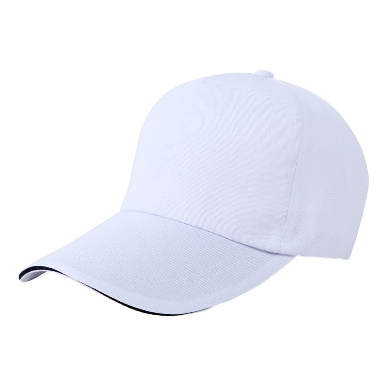 Plain White Sports Hat For Cycling